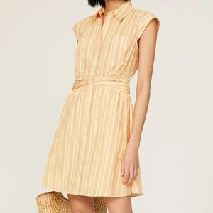 Derek Lam Crosby RTR Pink and Cream Striped Dress, US Size 4, European 36